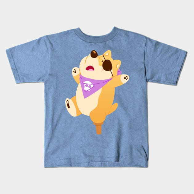 Pirate Shiba Kids T-Shirt by eagletoons